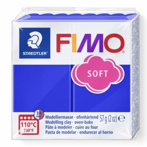 Fimo soft 57g Bleu brillant dans l'emballage