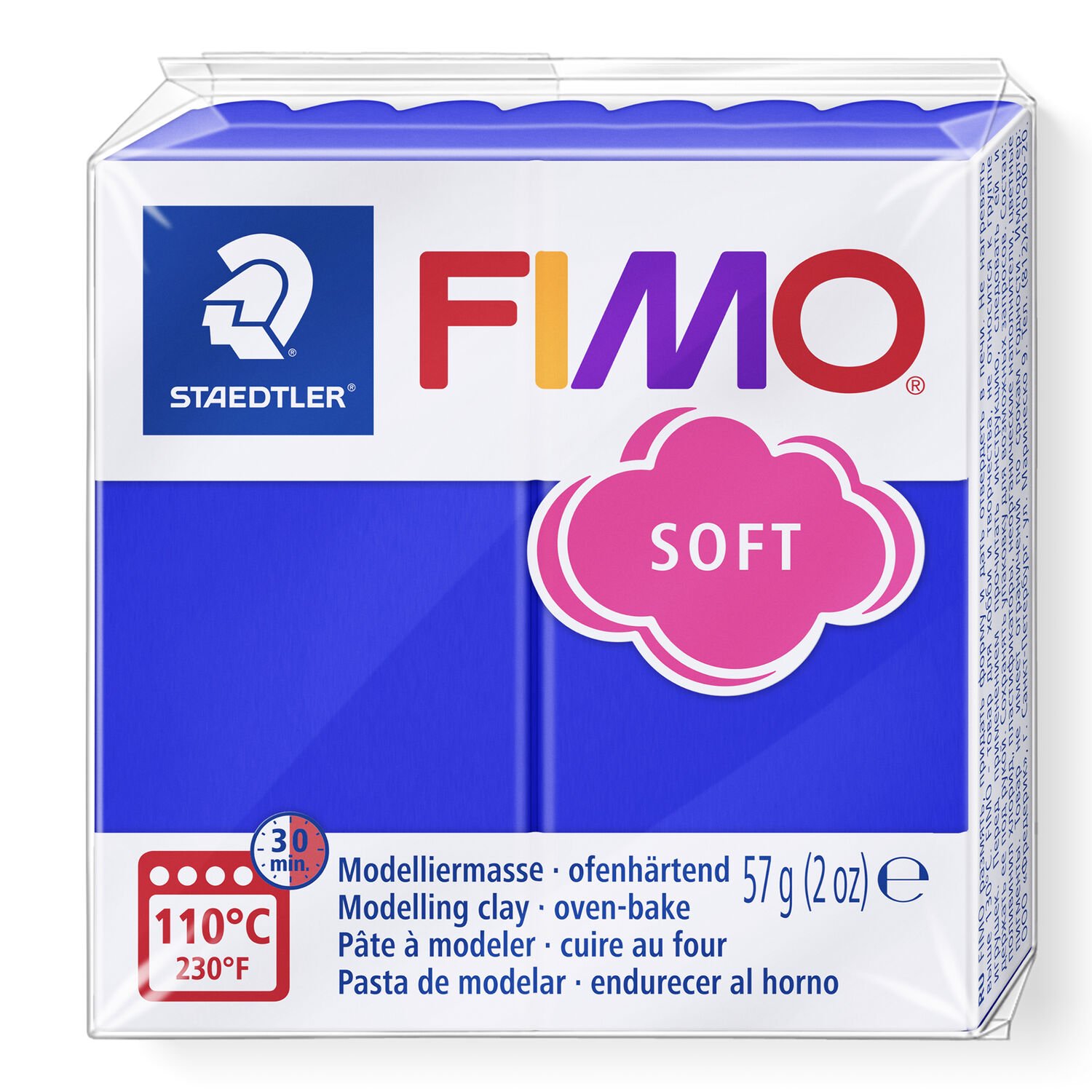 Fimo soft 57g Bleu brillant dans l'emballage Fimo soft 57g Bleu brillant dans l'emballage
