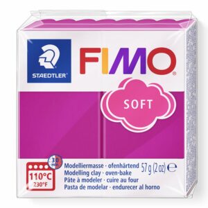 Fimo soft 57g Framboise dans l'emballage