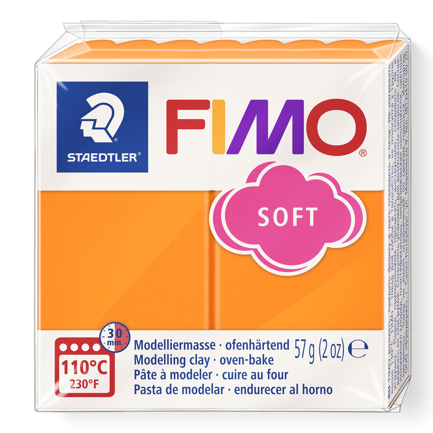Fimo soft 57g Mandarine dans l'emballage Fimo soft 57g Mandarine dans l'emballage