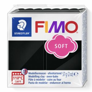 Fimo soft 57g Noir dans l'embalage