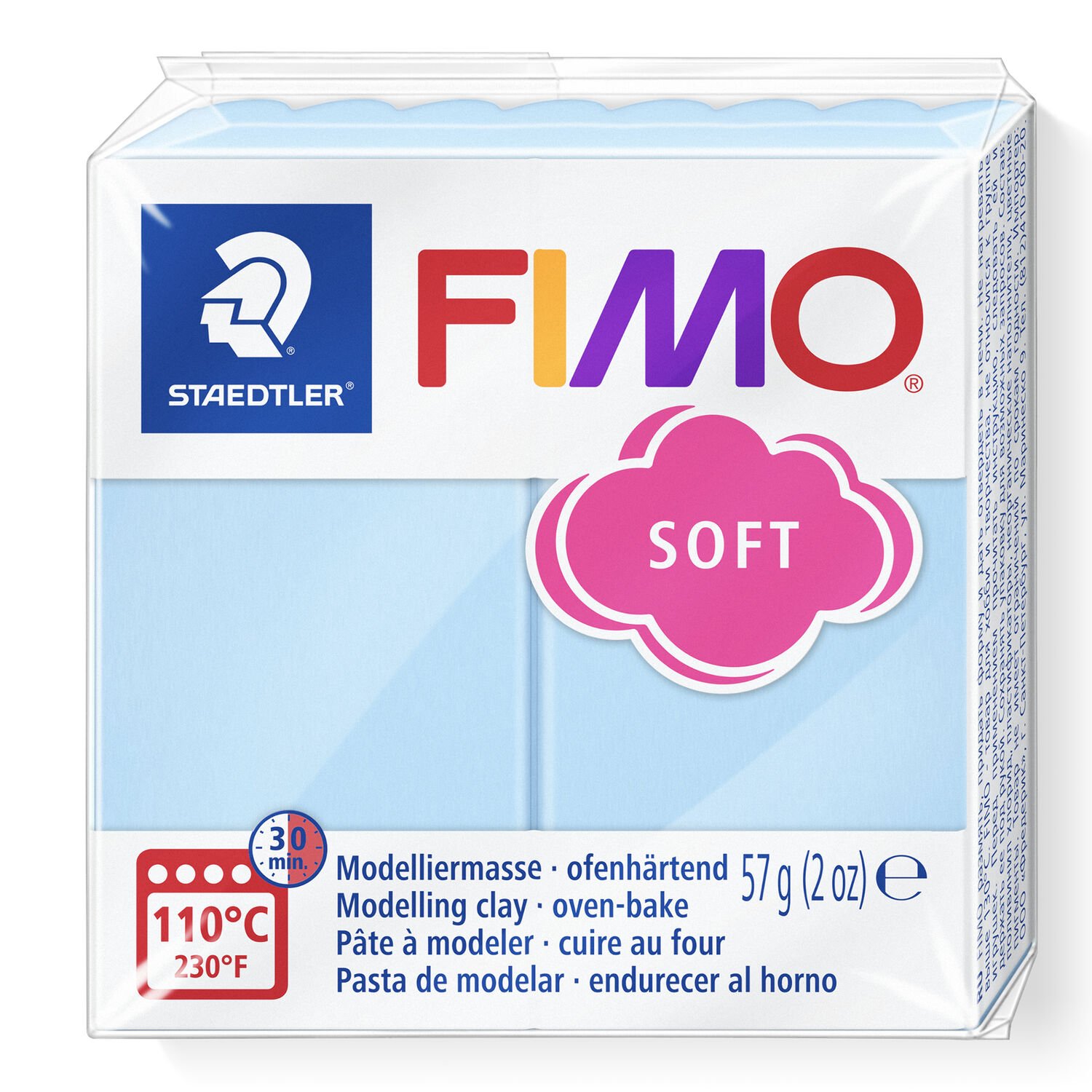 Fimo soft 57g Pastel couleur aqua dans l'emballage Fimo soft 57g Pastel couleur aqua dans l'emballage