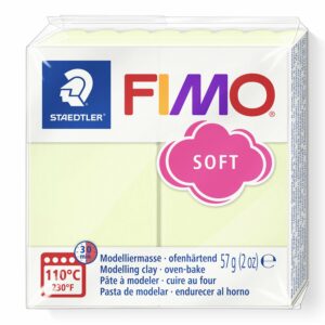 Fimo soft 57g Pastel couleur vanille dans l'emballage
