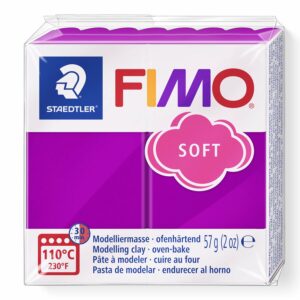 Fimo soft 57g Pourpre dans l'emballage