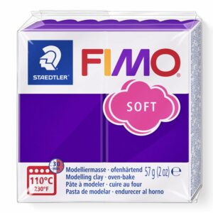 Fimo soft 57g Prune dans l'emballage