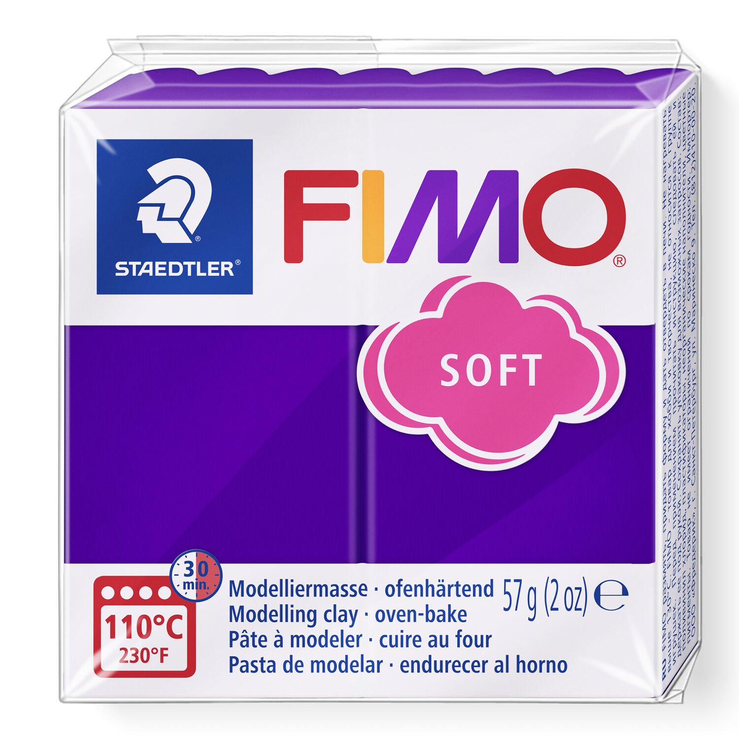 Fimo soft 57g Prune dans l'emballage Fimo soft 57g Prune dans l'emballage