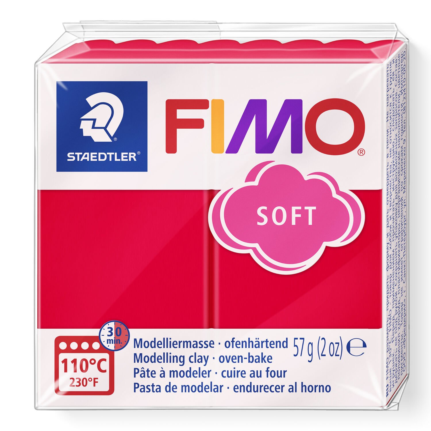 Fimo soft 57g Rouge indien dans l'emballage Fimo soft 57g Rouge indien dans l'emballage