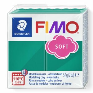 Fimo soft 57g Vert émeraude dans l'emballage