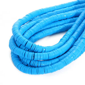 Perles rondelles Heishi Bleu Sidi Bou Said