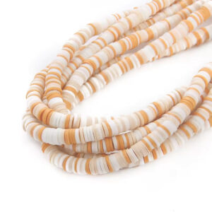 Perles rondelles Heishi Brume Antique