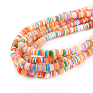 Perles rondelles Heishi Fleur de Mandarine