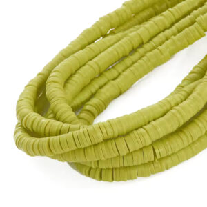 Perles rondelles Heishi Ocre olive