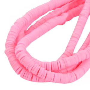 Perles rondelles Heishi Rose Dragée