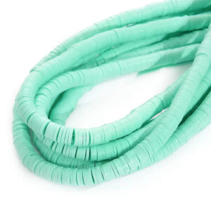 Perles rondelles Heishi Turquoise menthe pastel