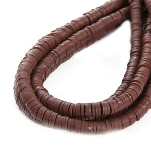 Perles rondelles Heishi chocolat