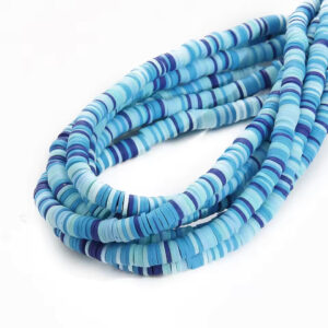 Perles rondelles Heishi couleurs Aqua