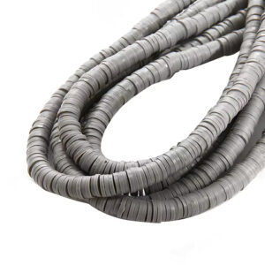 Perles rondelles Heishi gris