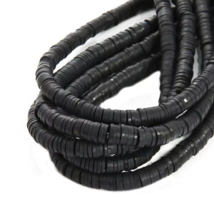 Perles rondelles Heishi noir