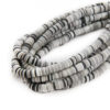 Perles rondelles Heishi nuance de gris
